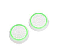Luminous Joystick Thumb Stick Caps for PS4 Controller, 1.3 cm, Glow in Dark, 2-Pack (Green)