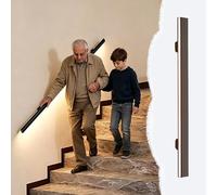 Luminous Kids/Elderly Grab Frame Pipe, Enhanced Safety Staircase Handrails for Home/Hotel/Restaurant, Modern Cuttable Deck Hand Rail(Black,7.6m/24.9ft)