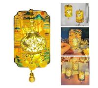 Luminous Lantern Refrigerator Magnets, Glow Fridge Magnets, Lucky Refrigerator Sticker, Sparkles as Night Falls Magnetic Refrigerator Decoration, 3D Landmark Souvenir, Cultural Scenic Gifts