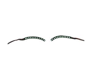 Luminous LED False Eyelashes Kit for Party Performances, Green | Bright LED lights, hair clip attachment, button battery included, unisex design for events