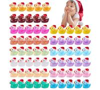 Luminous Little Ducklings,Durable Glow In The Dark Duck Figurines 70pcs | Luminous Resin Ducks Sufficient Glowing Mini Resin Duck Figures for DIY Decorations