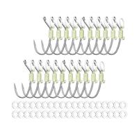 Luminous Live Shrimp Hooks Live Shrimp Hooks Heavy Duty Metal Barbed Fishho-ok Freshwater Saltwater Catfish Bass F-ishing Hoo-k Fi-shing Accessories Strong Barbed Hooks Adapt to Various Fis-hing