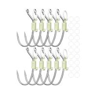 Luminous Live Shrimp Hooks Live Shrimp Hooks Heavy Duty Metal Barbed Fishho-ok Freshwater Saltwater Catfish Bass F-ishing Hoo-k Fi-shing Accessories Strong Barbed Hooks Adapt to Various Fis-hing