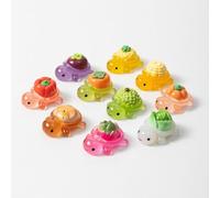 Luminous Mini Resin Animals 10 Pcs Tiny Animals to Hide Around The Office Home Mini Turtle Glow in The Dark for Crafts Fairy Garden Accessories (2.3cm)