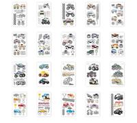 Luminous Monster Truck Tattoo Sticker Waterproof And Sweat-Proof Children'S Toy Off-Road Vehicle Racing Party Disposable Tattoo Sticker57*96mm