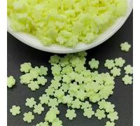 Luminous Nail Neon Glitter Sequin Mixed Star Heart Flower Gillter Sequin Fluorescent Flake Glow in The Nail Art Manicure Decor-Clay Flower yellow-50g