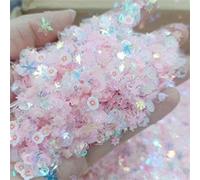 Luminous Nail Neon Glitter Sequin Mixed Star Heart Flower Gillter Sequin Fluorescent Flake Glow in The Nail Art Manicure Decor-Glow pink-10g