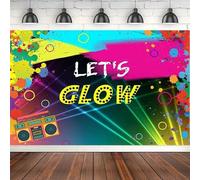Luminous Neon Photography Backdrop Colored Ray Flicker Poster Graffiti Party Background Banner 120X80cm