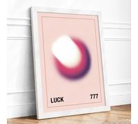 Luminous Orb with Luck Framed Wall Art Print A3 White