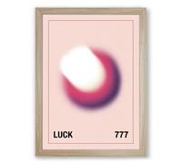 Luminous Orb with Luck Modern Framed Wall Art Print A1 (84.1×59.4cm) Oak, Wall Decor for Living Room, Bedroom, Office & Home, Ready to Hang, Art Gift