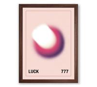 Luminous Orb with Luck Modern Framed Wall Art Print A4 (29.7×21cm) Walnut, Wall Decor for Living Room, Bedroom, Office & Home, Ready to Hang, Art Gift