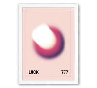 Luminous Orb with Luck Modern Framed Wall Art Print A4 (29.7×21cm) White, Wall Decor for Living Room, Bedroom, Office & Home, Ready to Hang, Art Gift