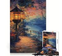 Luminous Path by The Water Painting 1000-piece Puzzle for Adults Cognitive Train Tight Connection Pattern Build Wall Art (38x52cm)