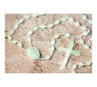 Luminous Plastic Rosary Beads 17 Inch Nylon String 5mm 1 Inch Crucifix Made in Italy- Bulk Pack 100 Per Pack