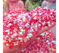 Luminous Polymer Clay Slices Sequin Beads Glow in The Dark Hot Clay Sprinkles DIY Nailart Decoration Filler Accessories-red-20g