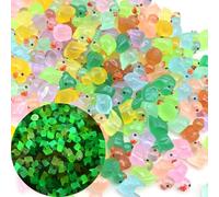 Luminous Resin Mini Duck Miniature Characters Garden Landscape Aquarium Dollhouse Potted Plants Decorations 300PCS