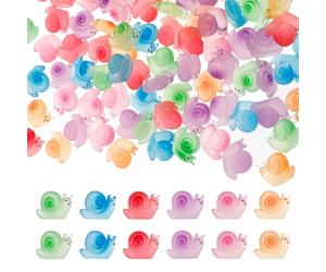 Luminous Resin Snails Miniatures Mini Resin Snails Glow in the Dark Snail Figure Mini Resin Snails Figures Luminous Miniature Snail Figures Decorative Snail Decoration Pack of 100