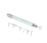 Luminous Rhinestone Painting Pen Ergonomic Rechargeable Embroidery Bead Picker Tool with 6 Heads Green