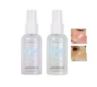 Luminous Setting Spray & Makeup Finisher - Shimmering Long-Lasting Face & Body Mist with Hydration, Oil Control & Dewy Glow, Shake Before Use (2Packs×2.02 fl oz)