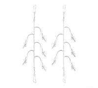 Luminous Shrimp Mimic For Sabiki String Hook Assembly with Five Reflective Fish Hooks for Saltwater Shore and Boat Angling (6# white)