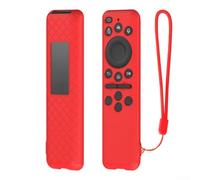 Luminous Silicone Cover for Samsung for tv Remote 2025 2024 Luminous(Red) | Glow in dark design, easy find at night, shock-absorbing silicone, precise cutouts, includes lanyard