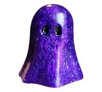 Luminous Small Little Resin Ghost Figurines, Halloween Resin Ornaments, Hide Glow in The Dark Tiny Statue for Halloween Party Favors Dollhouse Decorations Toys, Small Ghost Micro Statues (Purple)