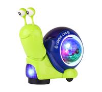 Luminous Snail Baby Toy, Musical Snail Crawling Toys Cute Electronic Crawl Animal Interactive Baby Play Music Toy Dazzling Light Tummy Time Electric Snail Toy for Toddler(Green)