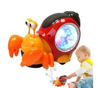 Luminous Snail Toy, Light Music Toys, Crawling Snail Baby Toy Electric Snail Walking Toys, Light Up Toys Crawling Snail Toy, Interactive Toys Sensory Toys Musical Toys Gift for Boys Girls (Red)