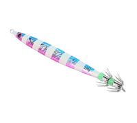 Luminous Squid Fishing Jig Hooks, Fishing Fluorescent Squid Jigs Artificial Baits Fishing Metal Lure Luminous Squid Jigs Lifelike Swimbait Squid Jig with Hook (Blue)
