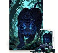Luminous Stalker︰ The Ethereal Tiger's Realm 1000 Piece Jigsaw Puzzle for Adults Logic Fun Bright Detail Playful Challenge Xmas Surprise (38x26cm)