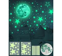Luminous Stickers, 435 Pieces, Glow in The Dark Stars, Self-Adhesive Stickers for Children, Glow in The Dark Stars, Fluorescent Stickers for Ceiling Decoration of Children's Rooms