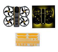 Luminous Stickers For DJI Avata 360, Waterproof Glow-in-the-Dark Fluorescent PVC Stickers Skin Decoration Decals Drone Night Flight Accessories (yellow)
