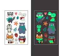 Luminous Stickers Temporary Cute Dinosaur Children's Cartoon Stickers Paddy On The Party Daily Use 12