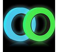 Luminous Tape YUTOU 10m × 10mm Glow in The Dark Tape Self-adhesive Fluorescent Tape Waterproof Luorescent Marking Tape Phosphor Tape Warning Tape for Night Warning,Stage Decoration (Green+Blue-green)