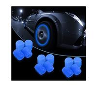 Luminous Tire Valve Stem Caps for Car, 12PCS Fluorescent Glow in The Dark Air Caps Cover, Illuminated Corrosion Resistant Tire Pressure Caps, Universal for Car, Truck, SUV, Motorcycles, Bike (Blue)