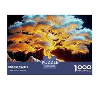 Luminous Tree of Life Puzzle 1000 Pieces Adults Teens Creative Mind Relax Hobby Strong Fit Durable Materials 38x26cm/1000pcs