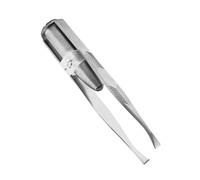 Luminous Tweezers - Stainless Steel, Eyebrow Tweezers Precision Grooming | Built-in LED Precise Hair Removal Tool, Facial Tweezers for Eyebrow Shaping, Toiletta