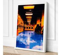 Luminous Underground Passage Canvas Wall Art Print 18x12 Inch (46 x 30 cm)