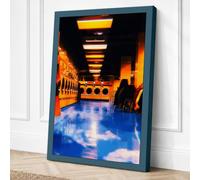 Luminous Underground Passage Canvas Wall Art Print 24x16 Inch
