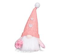 Luminous Valentine's Day Gnome - Faceless LED Light 30cm Decorative Figurine Valentine Figurine Coxy Holiday Table Ornament with Warm Glow | Elegant Decoration for Bur