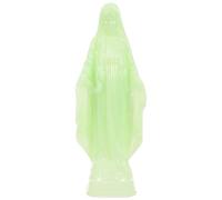 Luminous Virgin Mary Statue 7.09In Plastic Catholic Figurine Glow in the Dark for Home, Study Desk and Church Decoration