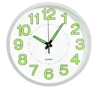 Luminous Wall Clock 30 cm Home Decor Hanging Analog Clock White/Black vidaXL