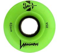 Luminous Wheels LED Quad Roller Skate Outdoor Wheels (4 Pack, Green Glow, 62mm x 30mm/85A)