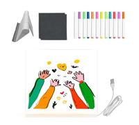 Luminous Writing Tray - Transparent Art Board, Luminous Increase Fun for Tracing Handwriting, Kids, Classroom, Long Travels | Included Twelve Colour Markers