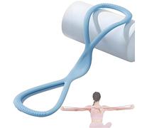 Luminousdo Resistance Bands, Figure 8 Exercise Bands for Women, Full Body Workout Straps with Ergonomic Handles for Strength Training, Yoga & Pilates (Blue -25lb)