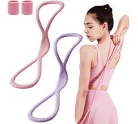 Luminousdo Resistance Bands,Fullbody Yoga Pulling Rope, Resistance Bands for Women Men, Luminous Do Exercise Bands with Handles for Working Out, Arm, Chest Expander Strap (Pink+Purple 25LB)