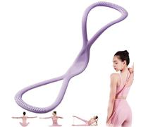 Luminousdo Resistance Bands, Resistance Bands, Figure 8 Exercise Band for Women Men, Open Shoulder Elastic, in Just 10 Minutes/Day, for Working Out, Arm, Chest Expander Strap (Purple,15 lbs)