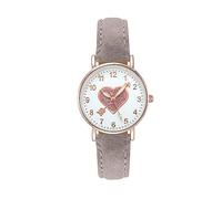 Luminouse Women's Wrist Watch Classic Quartz Watch Easy Read Dial an Arrrow Through The Heart Leather Watch Round Watch for Women Birthday Railroad Watches (A, One Size)