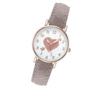 Luminouse Women's Wrist Watch Watch Easy Read Dial an Arrrow Through The Heart Leather Watch Round Watch for Women Birthday 1001 Wristwatches (A, One Size)