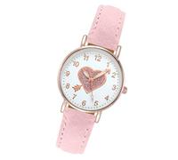 Luminouse Women's Wrist Watch Watch Easy Read Dial an Arrrow Through The Heart Leather Watch Round Watch for Women Birthday Watches for Nurses Women (Pink, One Size)